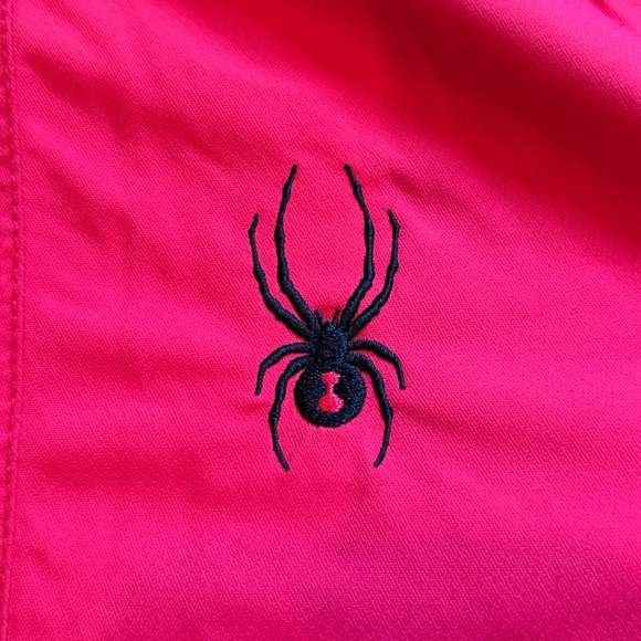 Spyder Size 16 Neon Pink Ski Jacket Puffer Coat Hooded - Picture 7 of 16